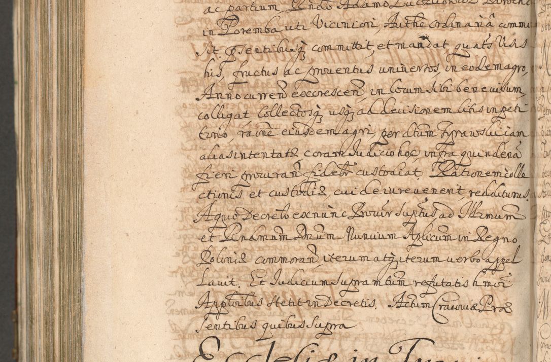 Zdjęcie nr 1396 dla obiektu archiwalnego: Acta actorum, decretorum, sententiarum, erectionum, confirmationum, institutionum, resignationum, constitutionum, provisionum, quietationum, submissionum, protestationum, substitutionum R. D. Petri Gembicki, episcopi Cracoviensis, ducis Severiae in a. D. 1650 et 1651 acticatorum. Volumen V