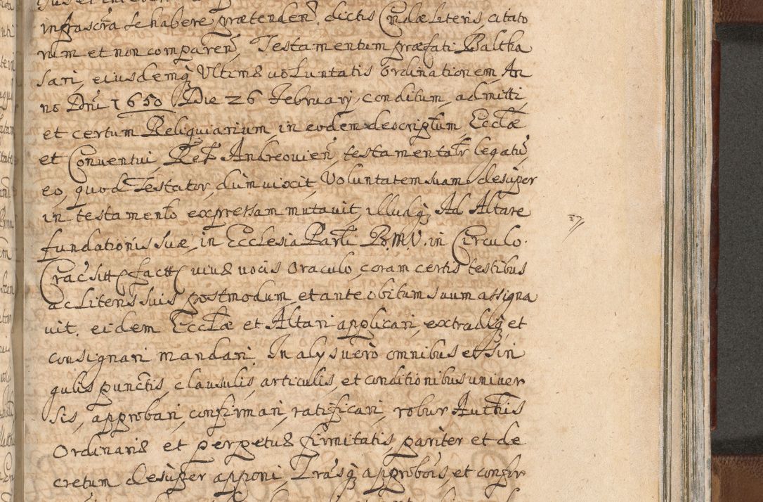 Zdjęcie nr 1393 dla obiektu archiwalnego: Acta actorum, decretorum, sententiarum, erectionum, confirmationum, institutionum, resignationum, constitutionum, provisionum, quietationum, submissionum, protestationum, substitutionum R. D. Petri Gembicki, episcopi Cracoviensis, ducis Severiae in a. D. 1650 et 1651 acticatorum. Volumen V