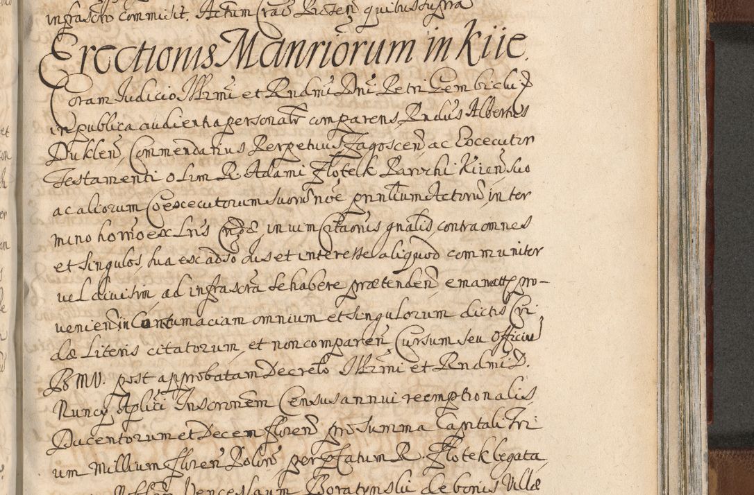 Zdjęcie nr 1387 dla obiektu archiwalnego: Acta actorum, decretorum, sententiarum, erectionum, confirmationum, institutionum, resignationum, constitutionum, provisionum, quietationum, submissionum, protestationum, substitutionum R. D. Petri Gembicki, episcopi Cracoviensis, ducis Severiae in a. D. 1650 et 1651 acticatorum. Volumen V