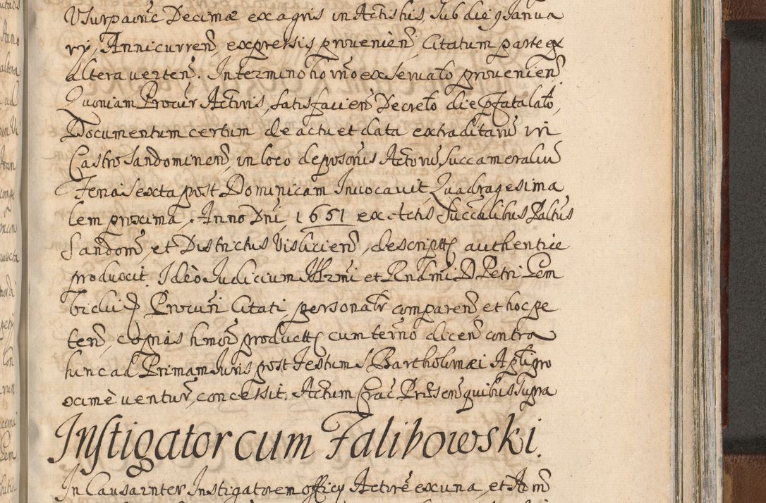 Zdjęcie nr 1385 dla obiektu archiwalnego: Acta actorum, decretorum, sententiarum, erectionum, confirmationum, institutionum, resignationum, constitutionum, provisionum, quietationum, submissionum, protestationum, substitutionum R. D. Petri Gembicki, episcopi Cracoviensis, ducis Severiae in a. D. 1650 et 1651 acticatorum. Volumen V