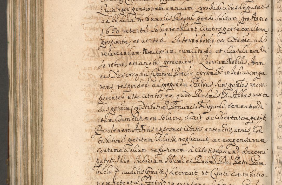 Zdjęcie nr 1384 dla obiektu archiwalnego: Acta actorum, decretorum, sententiarum, erectionum, confirmationum, institutionum, resignationum, constitutionum, provisionum, quietationum, submissionum, protestationum, substitutionum R. D. Petri Gembicki, episcopi Cracoviensis, ducis Severiae in a. D. 1650 et 1651 acticatorum. Volumen V