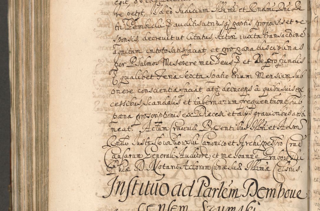 Zdjęcie nr 1376 dla obiektu archiwalnego: Acta actorum, decretorum, sententiarum, erectionum, confirmationum, institutionum, resignationum, constitutionum, provisionum, quietationum, submissionum, protestationum, substitutionum R. D. Petri Gembicki, episcopi Cracoviensis, ducis Severiae in a. D. 1650 et 1651 acticatorum. Volumen V