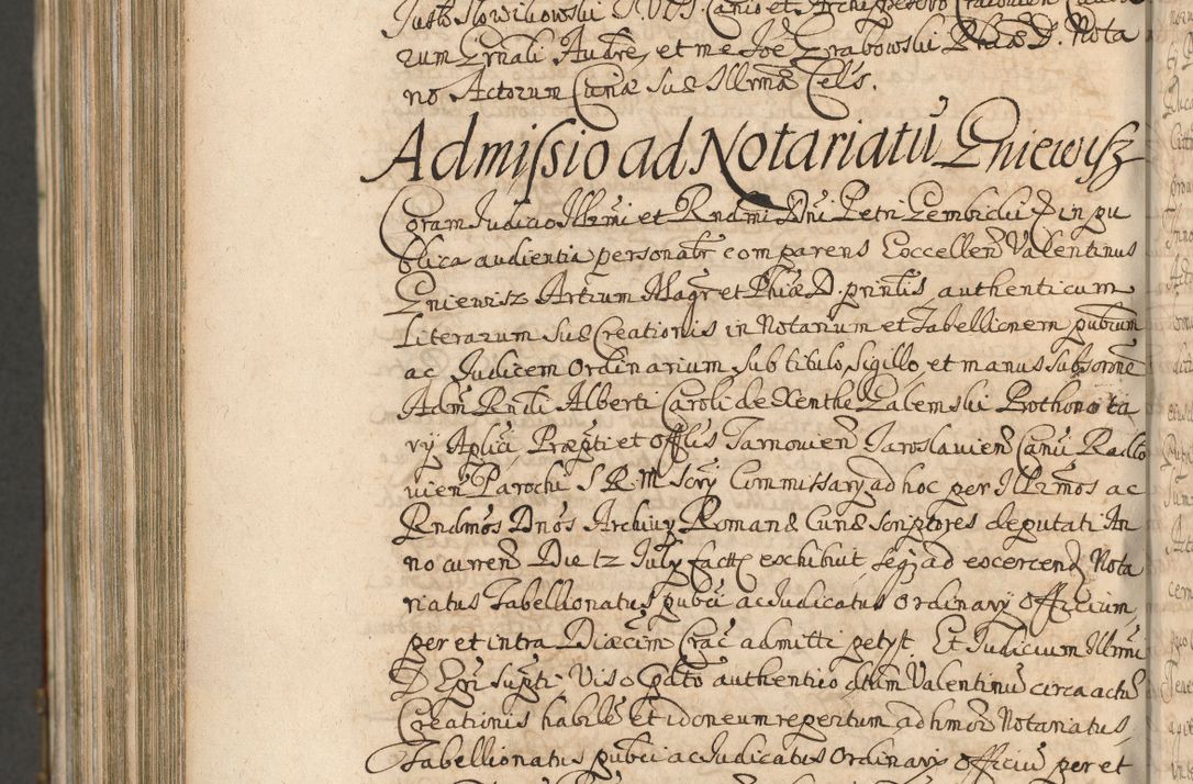 Zdjęcie nr 1368 dla obiektu archiwalnego: Acta actorum, decretorum, sententiarum, erectionum, confirmationum, institutionum, resignationum, constitutionum, provisionum, quietationum, submissionum, protestationum, substitutionum R. D. Petri Gembicki, episcopi Cracoviensis, ducis Severiae in a. D. 1650 et 1651 acticatorum. Volumen V