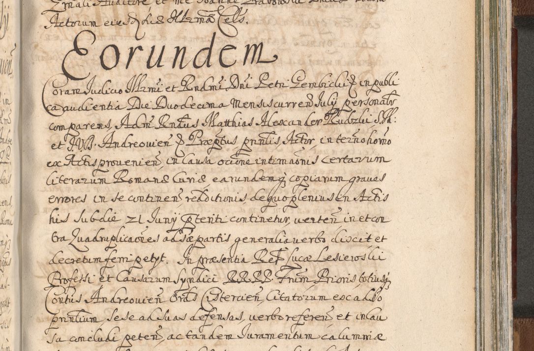 Zdjęcie nr 1361 dla obiektu archiwalnego: Acta actorum, decretorum, sententiarum, erectionum, confirmationum, institutionum, resignationum, constitutionum, provisionum, quietationum, submissionum, protestationum, substitutionum R. D. Petri Gembicki, episcopi Cracoviensis, ducis Severiae in a. D. 1650 et 1651 acticatorum. Volumen V
