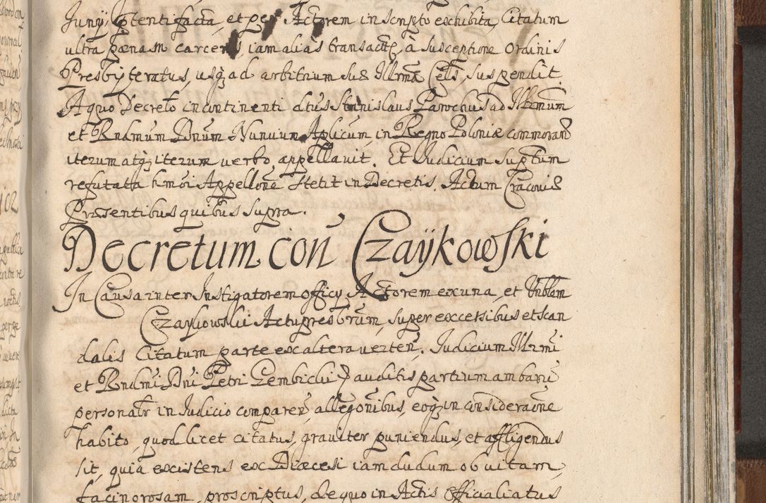 Zdjęcie nr 1359 dla obiektu archiwalnego: Acta actorum, decretorum, sententiarum, erectionum, confirmationum, institutionum, resignationum, constitutionum, provisionum, quietationum, submissionum, protestationum, substitutionum R. D. Petri Gembicki, episcopi Cracoviensis, ducis Severiae in a. D. 1650 et 1651 acticatorum. Volumen V