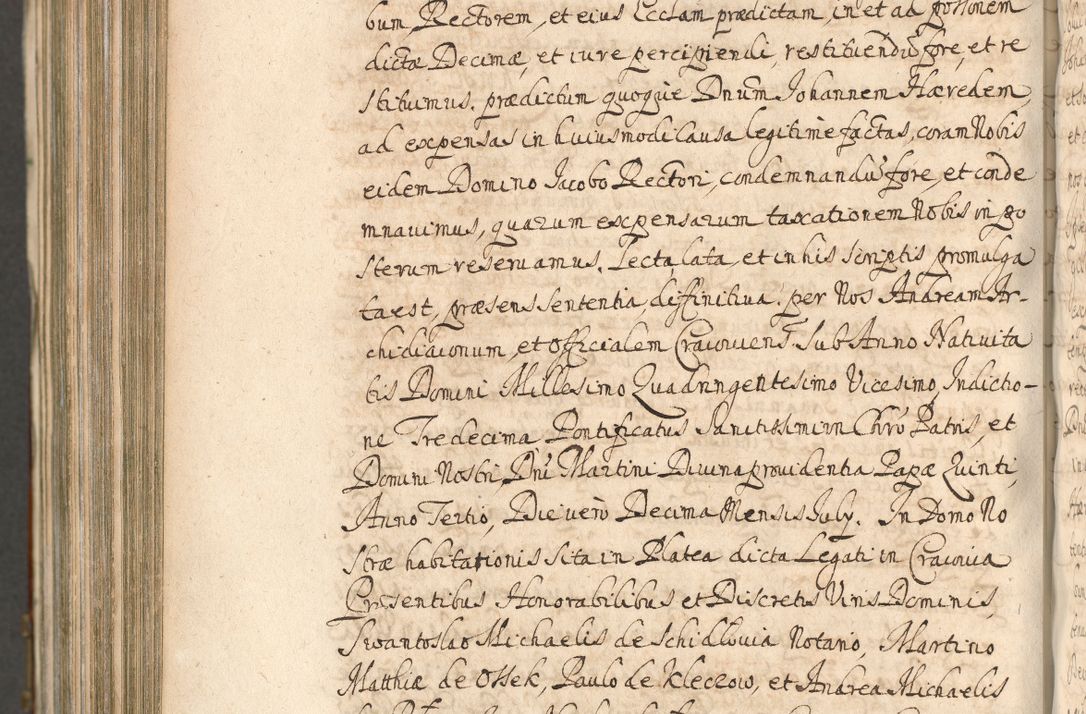 Zdjęcie nr 1350 dla obiektu archiwalnego: Acta actorum, decretorum, sententiarum, erectionum, confirmationum, institutionum, resignationum, constitutionum, provisionum, quietationum, submissionum, protestationum, substitutionum R. D. Petri Gembicki, episcopi Cracoviensis, ducis Severiae in a. D. 1650 et 1651 acticatorum. Volumen V
