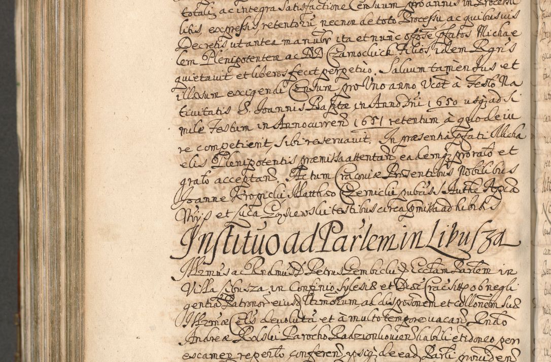 Zdjęcie nr 1340 dla obiektu archiwalnego: Acta actorum, decretorum, sententiarum, erectionum, confirmationum, institutionum, resignationum, constitutionum, provisionum, quietationum, submissionum, protestationum, substitutionum R. D. Petri Gembicki, episcopi Cracoviensis, ducis Severiae in a. D. 1650 et 1651 acticatorum. Volumen V