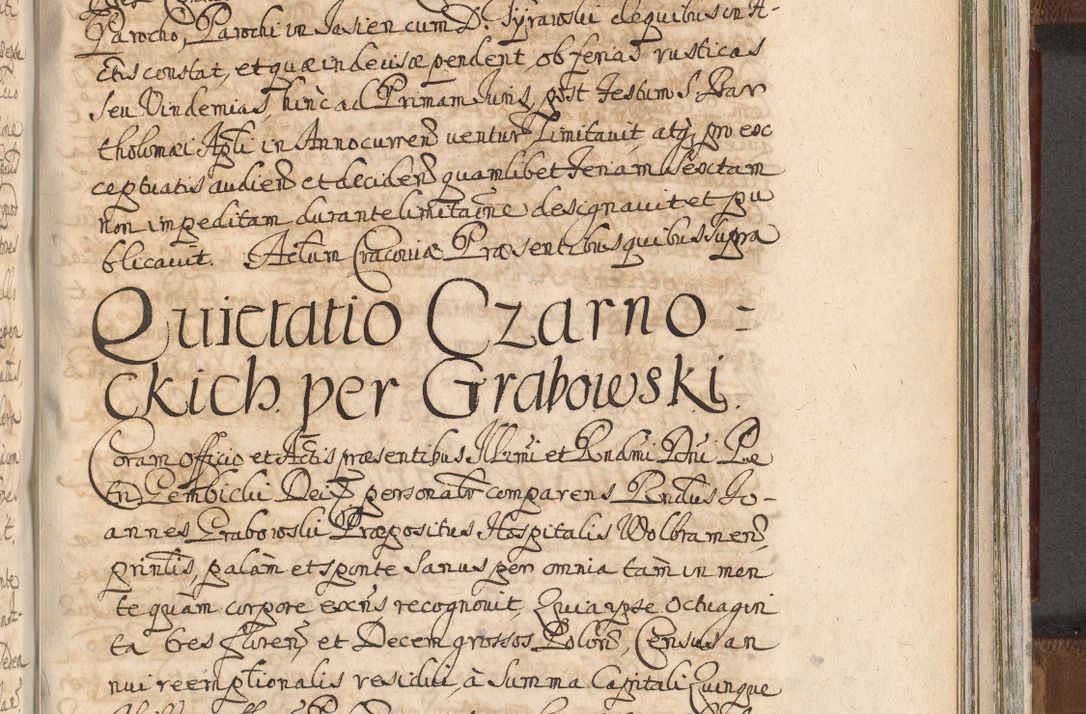 Zdjęcie nr 1339 dla obiektu archiwalnego: Acta actorum, decretorum, sententiarum, erectionum, confirmationum, institutionum, resignationum, constitutionum, provisionum, quietationum, submissionum, protestationum, substitutionum R. D. Petri Gembicki, episcopi Cracoviensis, ducis Severiae in a. D. 1650 et 1651 acticatorum. Volumen V