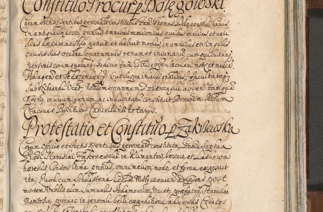 Zdjęcie nr 1335 dla obiektu archiwalnego: Acta actorum, decretorum, sententiarum, erectionum, confirmationum, institutionum, resignationum, constitutionum, provisionum, quietationum, submissionum, protestationum, substitutionum R. D. Petri Gembicki, episcopi Cracoviensis, ducis Severiae in a. D. 1650 et 1651 acticatorum. Volumen V
