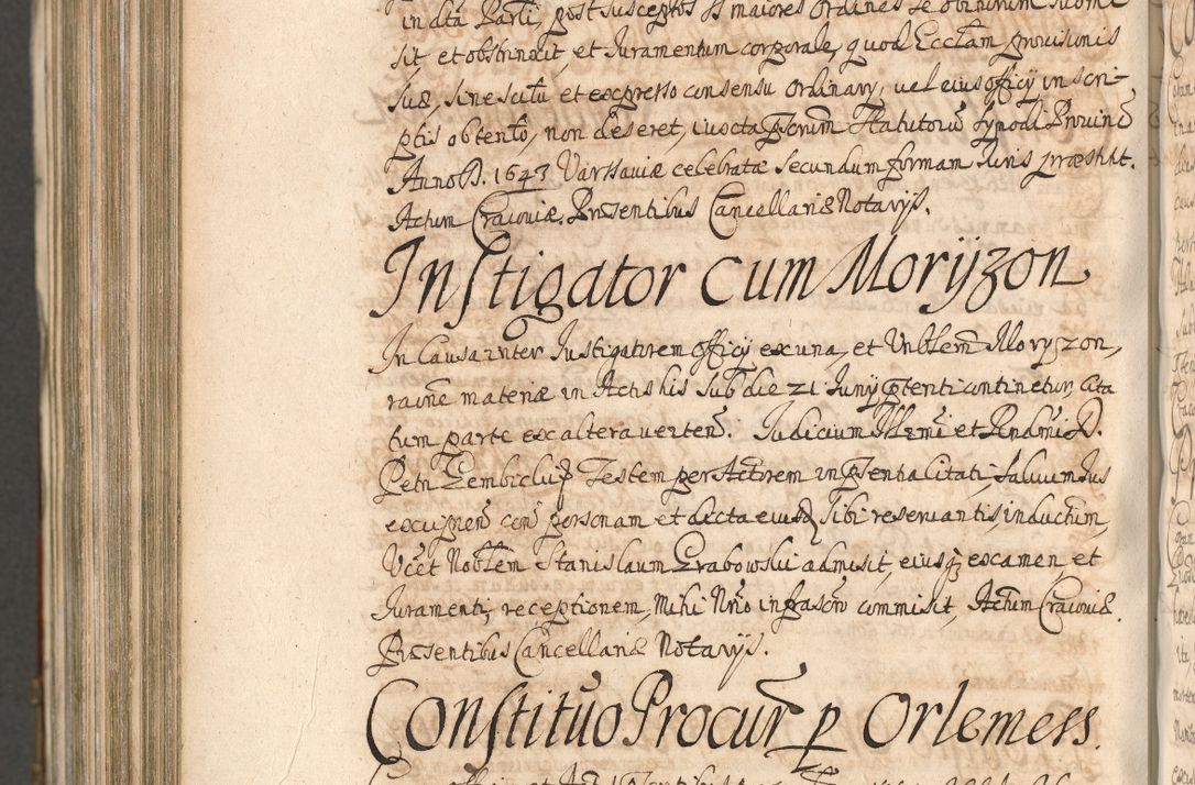 Zdjęcie nr 1334 dla obiektu archiwalnego: Acta actorum, decretorum, sententiarum, erectionum, confirmationum, institutionum, resignationum, constitutionum, provisionum, quietationum, submissionum, protestationum, substitutionum R. D. Petri Gembicki, episcopi Cracoviensis, ducis Severiae in a. D. 1650 et 1651 acticatorum. Volumen V