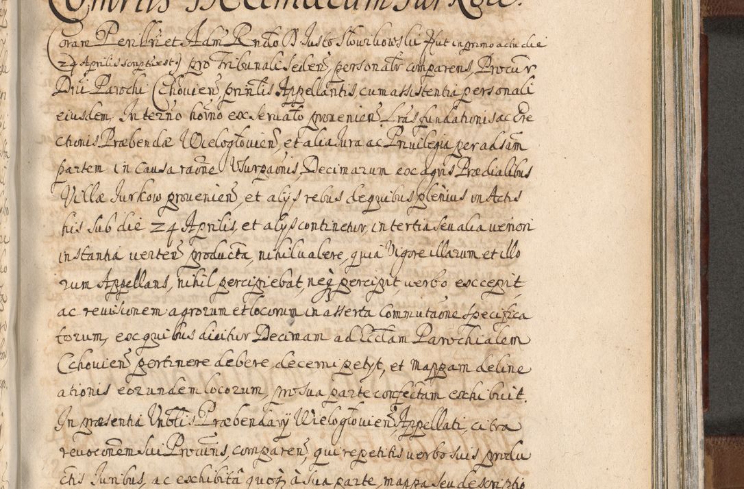 Zdjęcie nr 1329 dla obiektu archiwalnego: Acta actorum, decretorum, sententiarum, erectionum, confirmationum, institutionum, resignationum, constitutionum, provisionum, quietationum, submissionum, protestationum, substitutionum R. D. Petri Gembicki, episcopi Cracoviensis, ducis Severiae in a. D. 1650 et 1651 acticatorum. Volumen V