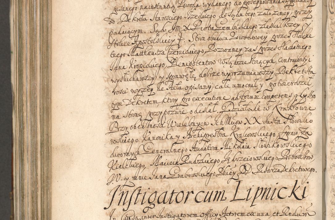 Zdjęcie nr 1328 dla obiektu archiwalnego: Acta actorum, decretorum, sententiarum, erectionum, confirmationum, institutionum, resignationum, constitutionum, provisionum, quietationum, submissionum, protestationum, substitutionum R. D. Petri Gembicki, episcopi Cracoviensis, ducis Severiae in a. D. 1650 et 1651 acticatorum. Volumen V