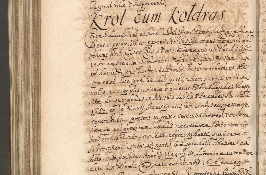 Zdjęcie nr 1324 dla obiektu archiwalnego: Acta actorum, decretorum, sententiarum, erectionum, confirmationum, institutionum, resignationum, constitutionum, provisionum, quietationum, submissionum, protestationum, substitutionum R. D. Petri Gembicki, episcopi Cracoviensis, ducis Severiae in a. D. 1650 et 1651 acticatorum. Volumen V