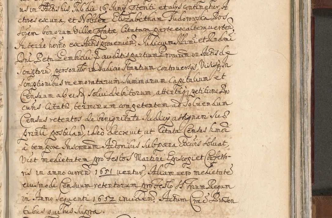 Zdjęcie nr 1317 dla obiektu archiwalnego: Acta actorum, decretorum, sententiarum, erectionum, confirmationum, institutionum, resignationum, constitutionum, provisionum, quietationum, submissionum, protestationum, substitutionum R. D. Petri Gembicki, episcopi Cracoviensis, ducis Severiae in a. D. 1650 et 1651 acticatorum. Volumen V