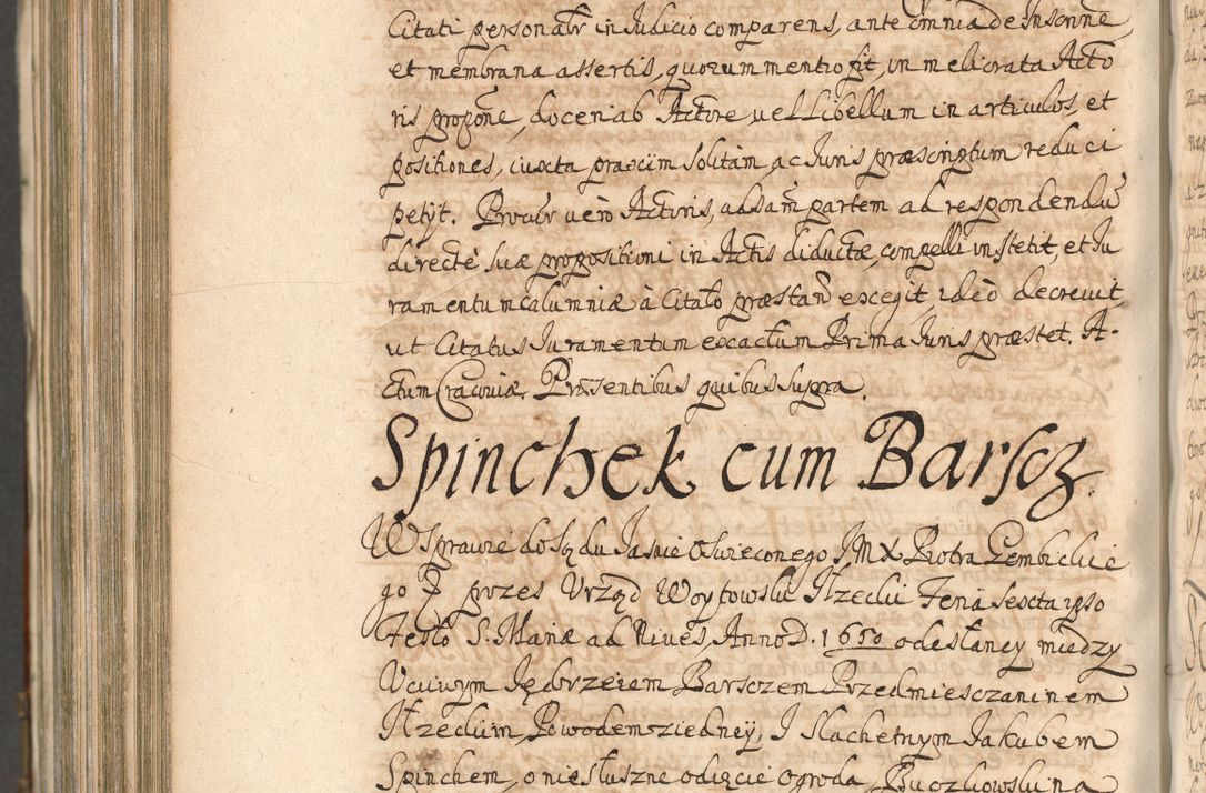 Zdjęcie nr 1312 dla obiektu archiwalnego: Acta actorum, decretorum, sententiarum, erectionum, confirmationum, institutionum, resignationum, constitutionum, provisionum, quietationum, submissionum, protestationum, substitutionum R. D. Petri Gembicki, episcopi Cracoviensis, ducis Severiae in a. D. 1650 et 1651 acticatorum. Volumen V