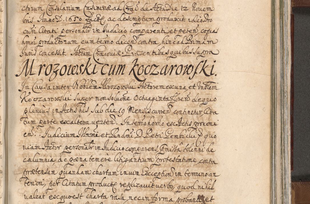 Zdjęcie nr 1311 dla obiektu archiwalnego: Acta actorum, decretorum, sententiarum, erectionum, confirmationum, institutionum, resignationum, constitutionum, provisionum, quietationum, submissionum, protestationum, substitutionum R. D. Petri Gembicki, episcopi Cracoviensis, ducis Severiae in a. D. 1650 et 1651 acticatorum. Volumen V