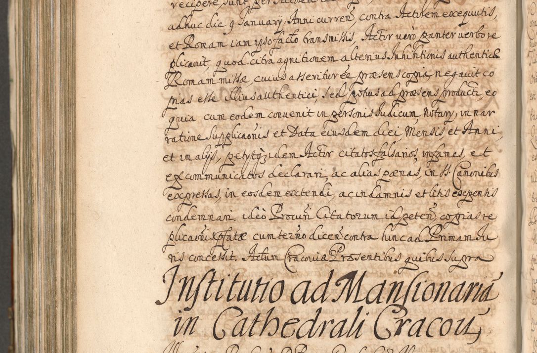 Zdjęcie nr 1308 dla obiektu archiwalnego: Acta actorum, decretorum, sententiarum, erectionum, confirmationum, institutionum, resignationum, constitutionum, provisionum, quietationum, submissionum, protestationum, substitutionum R. D. Petri Gembicki, episcopi Cracoviensis, ducis Severiae in a. D. 1650 et 1651 acticatorum. Volumen V