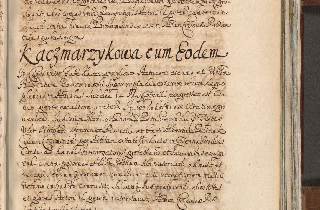 Zdjęcie nr 1307 dla obiektu archiwalnego: Acta actorum, decretorum, sententiarum, erectionum, confirmationum, institutionum, resignationum, constitutionum, provisionum, quietationum, submissionum, protestationum, substitutionum R. D. Petri Gembicki, episcopi Cracoviensis, ducis Severiae in a. D. 1650 et 1651 acticatorum. Volumen V