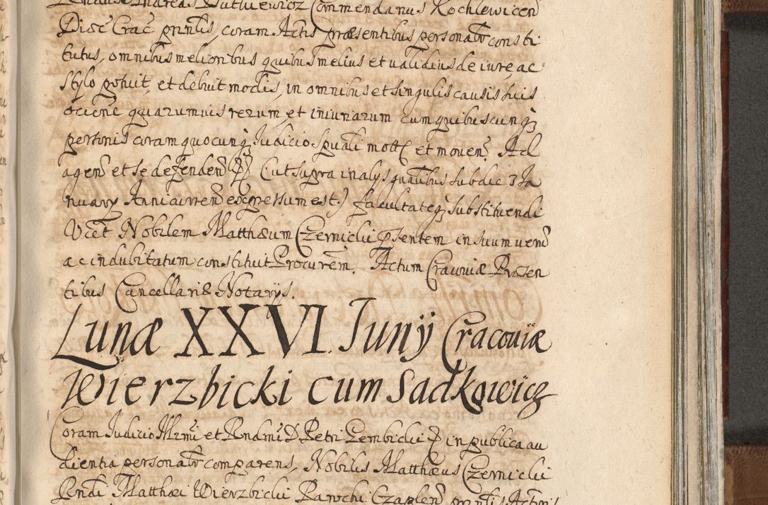 Zdjęcie nr 1305 dla obiektu archiwalnego: Acta actorum, decretorum, sententiarum, erectionum, confirmationum, institutionum, resignationum, constitutionum, provisionum, quietationum, submissionum, protestationum, substitutionum R. D. Petri Gembicki, episcopi Cracoviensis, ducis Severiae in a. D. 1650 et 1651 acticatorum. Volumen V