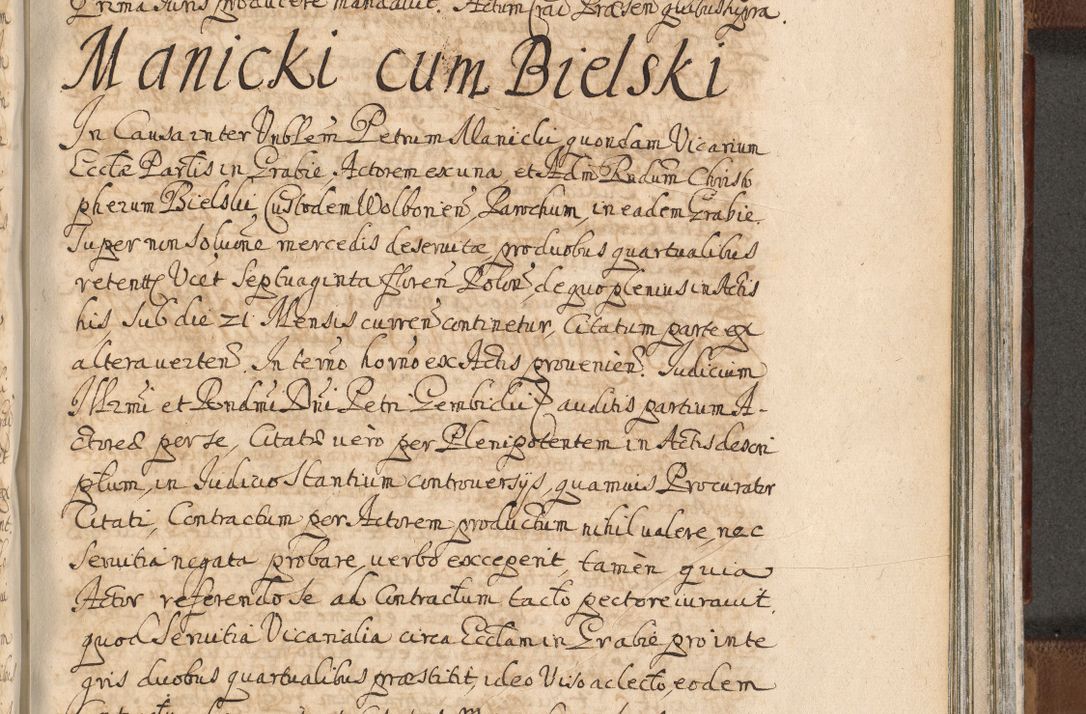 Zdjęcie nr 1301 dla obiektu archiwalnego: Acta actorum, decretorum, sententiarum, erectionum, confirmationum, institutionum, resignationum, constitutionum, provisionum, quietationum, submissionum, protestationum, substitutionum R. D. Petri Gembicki, episcopi Cracoviensis, ducis Severiae in a. D. 1650 et 1651 acticatorum. Volumen V