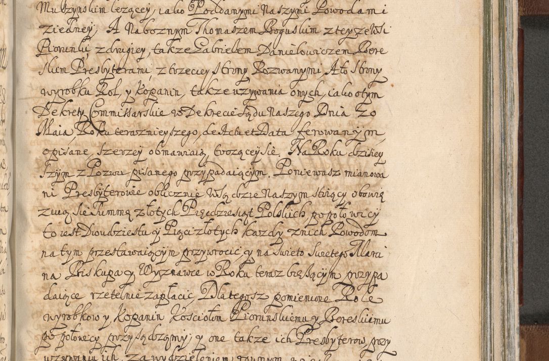 Zdjęcie nr 1297 dla obiektu archiwalnego: Acta actorum, decretorum, sententiarum, erectionum, confirmationum, institutionum, resignationum, constitutionum, provisionum, quietationum, submissionum, protestationum, substitutionum R. D. Petri Gembicki, episcopi Cracoviensis, ducis Severiae in a. D. 1650 et 1651 acticatorum. Volumen V