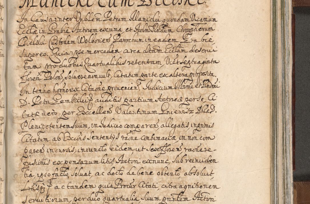 Zdjęcie nr 1291 dla obiektu archiwalnego: Acta actorum, decretorum, sententiarum, erectionum, confirmationum, institutionum, resignationum, constitutionum, provisionum, quietationum, submissionum, protestationum, substitutionum R. D. Petri Gembicki, episcopi Cracoviensis, ducis Severiae in a. D. 1650 et 1651 acticatorum. Volumen V
