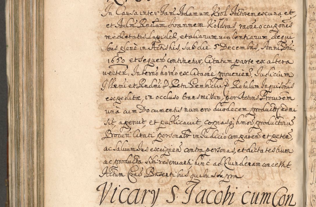 Zdjęcie nr 1290 dla obiektu archiwalnego: Acta actorum, decretorum, sententiarum, erectionum, confirmationum, institutionum, resignationum, constitutionum, provisionum, quietationum, submissionum, protestationum, substitutionum R. D. Petri Gembicki, episcopi Cracoviensis, ducis Severiae in a. D. 1650 et 1651 acticatorum. Volumen V