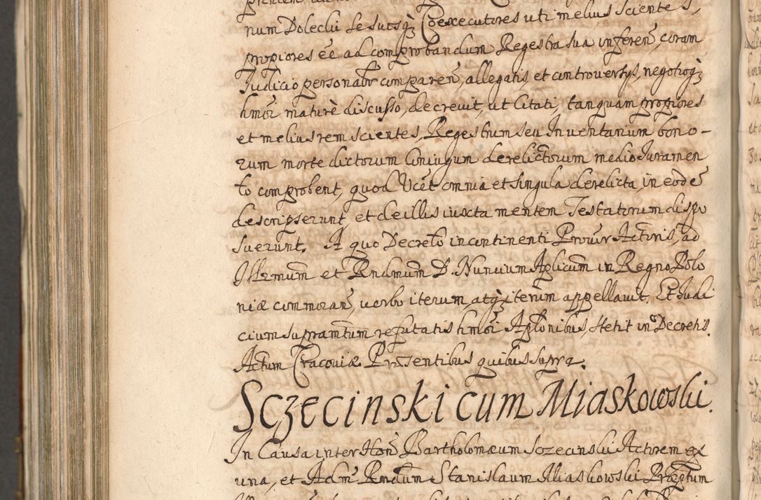 Zdjęcie nr 1282 dla obiektu archiwalnego: Acta actorum, decretorum, sententiarum, erectionum, confirmationum, institutionum, resignationum, constitutionum, provisionum, quietationum, submissionum, protestationum, substitutionum R. D. Petri Gembicki, episcopi Cracoviensis, ducis Severiae in a. D. 1650 et 1651 acticatorum. Volumen V