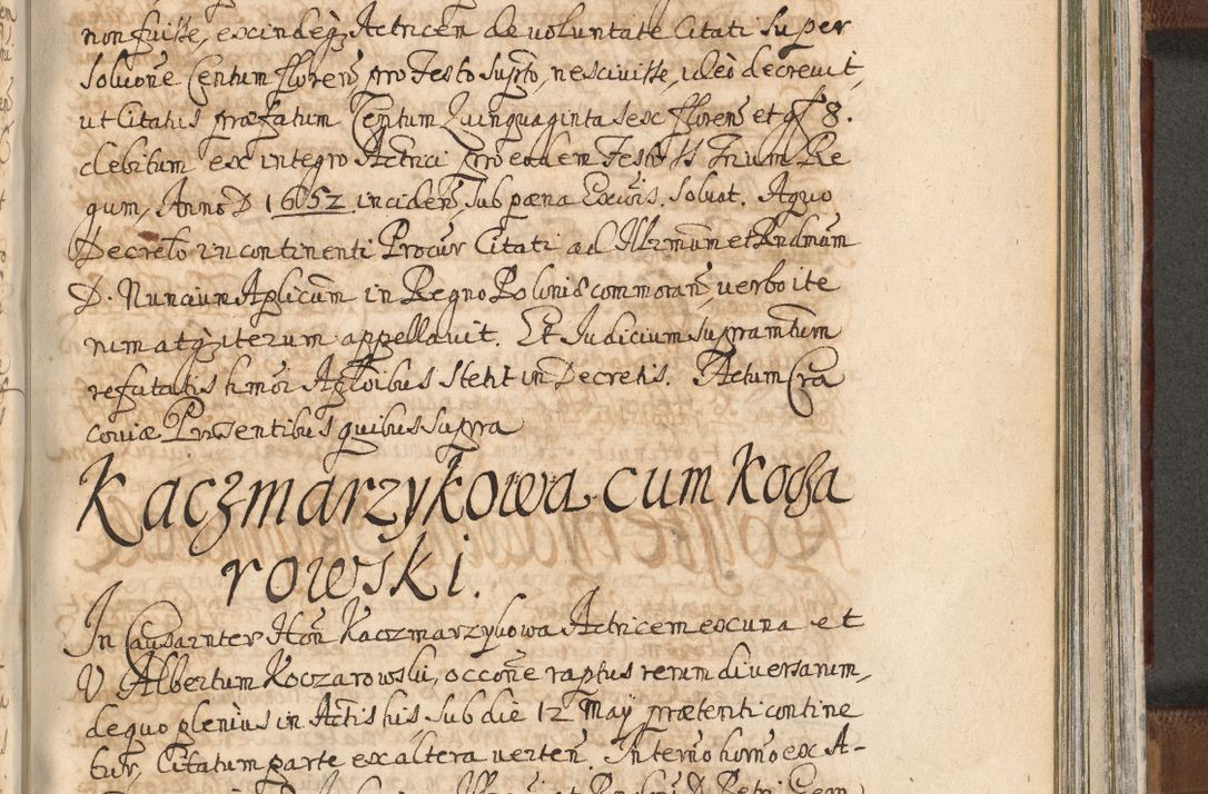 Zdjęcie nr 1275 dla obiektu archiwalnego: Acta actorum, decretorum, sententiarum, erectionum, confirmationum, institutionum, resignationum, constitutionum, provisionum, quietationum, submissionum, protestationum, substitutionum R. D. Petri Gembicki, episcopi Cracoviensis, ducis Severiae in a. D. 1650 et 1651 acticatorum. Volumen V
