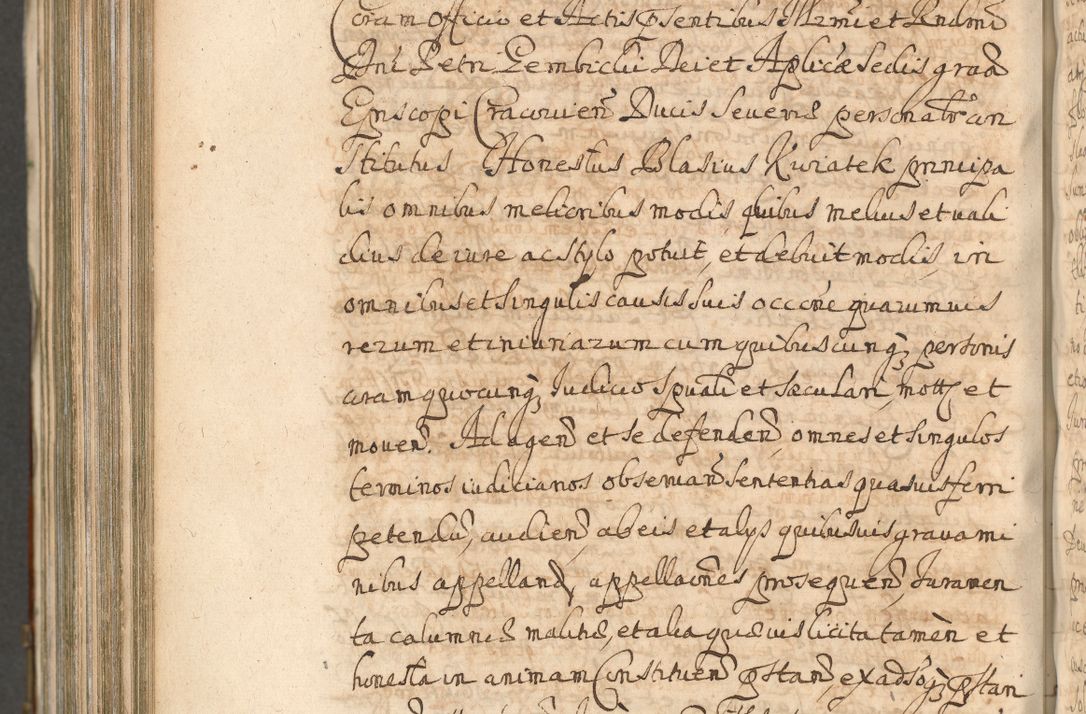 Zdjęcie nr 1274 dla obiektu archiwalnego: Acta actorum, decretorum, sententiarum, erectionum, confirmationum, institutionum, resignationum, constitutionum, provisionum, quietationum, submissionum, protestationum, substitutionum R. D. Petri Gembicki, episcopi Cracoviensis, ducis Severiae in a. D. 1650 et 1651 acticatorum. Volumen V