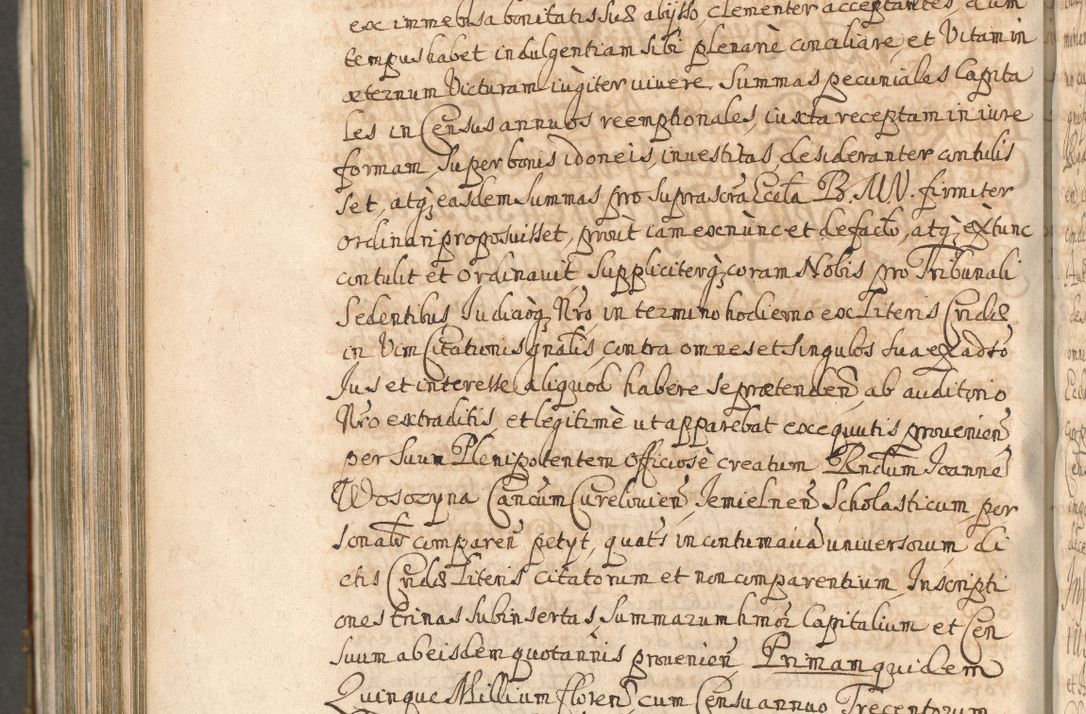 Zdjęcie nr 1258 dla obiektu archiwalnego: Acta actorum, decretorum, sententiarum, erectionum, confirmationum, institutionum, resignationum, constitutionum, provisionum, quietationum, submissionum, protestationum, substitutionum R. D. Petri Gembicki, episcopi Cracoviensis, ducis Severiae in a. D. 1650 et 1651 acticatorum. Volumen V