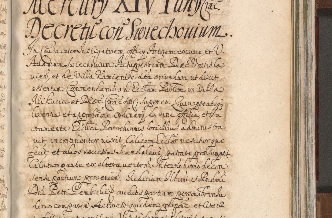 Zdjęcie nr 1242 dla obiektu archiwalnego: Acta actorum, decretorum, sententiarum, erectionum, confirmationum, institutionum, resignationum, constitutionum, provisionum, quietationum, submissionum, protestationum, substitutionum R. D. Petri Gembicki, episcopi Cracoviensis, ducis Severiae in a. D. 1650 et 1651 acticatorum. Volumen V