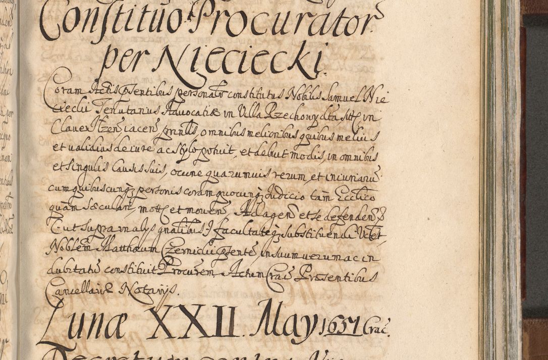 Zdjęcie nr 1240 dla obiektu archiwalnego: Acta actorum, decretorum, sententiarum, erectionum, confirmationum, institutionum, resignationum, constitutionum, provisionum, quietationum, submissionum, protestationum, substitutionum R. D. Petri Gembicki, episcopi Cracoviensis, ducis Severiae in a. D. 1650 et 1651 acticatorum. Volumen V
