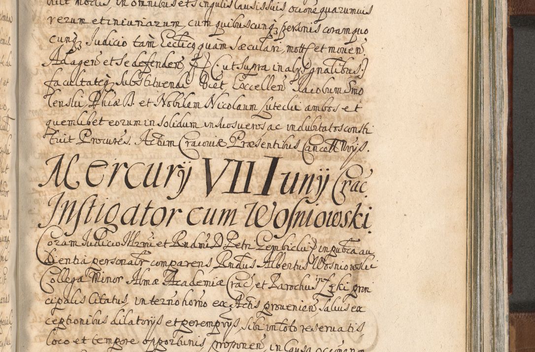 Zdjęcie nr 1238 dla obiektu archiwalnego: Acta actorum, decretorum, sententiarum, erectionum, confirmationum, institutionum, resignationum, constitutionum, provisionum, quietationum, submissionum, protestationum, substitutionum R. D. Petri Gembicki, episcopi Cracoviensis, ducis Severiae in a. D. 1650 et 1651 acticatorum. Volumen V