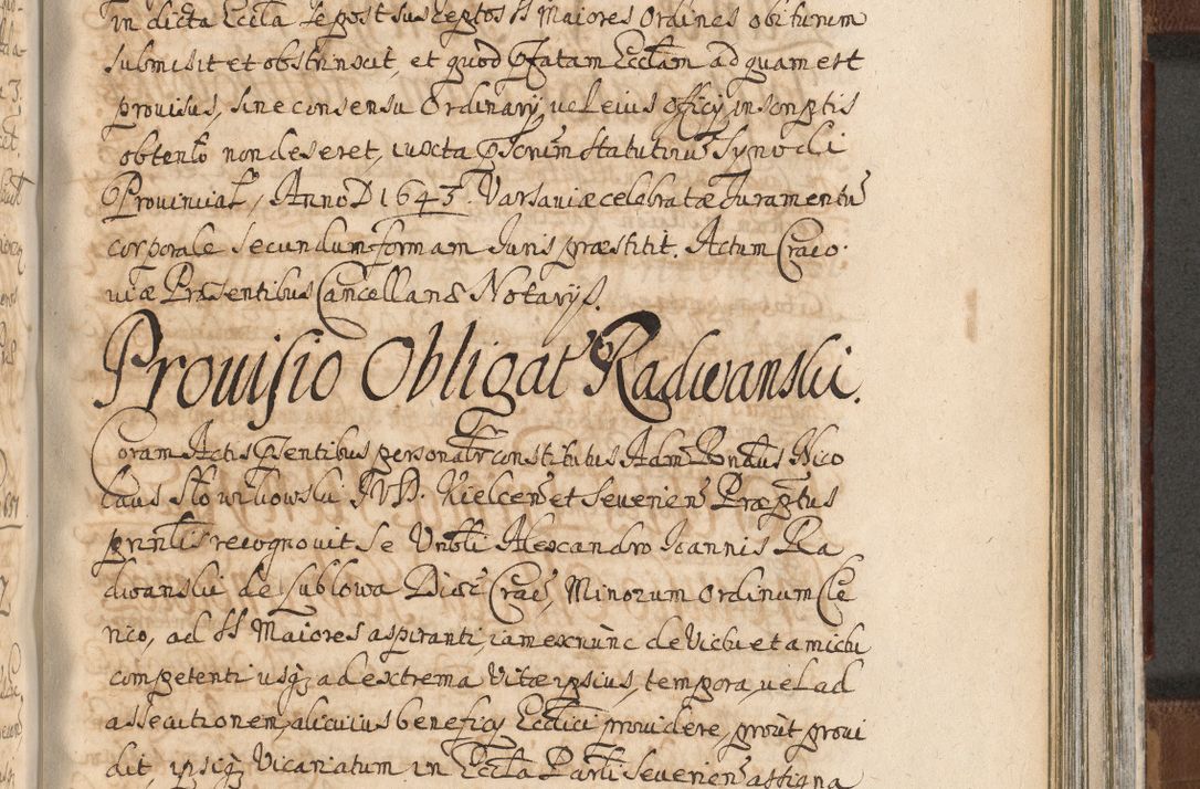 Zdjęcie nr 1234 dla obiektu archiwalnego: Acta actorum, decretorum, sententiarum, erectionum, confirmationum, institutionum, resignationum, constitutionum, provisionum, quietationum, submissionum, protestationum, substitutionum R. D. Petri Gembicki, episcopi Cracoviensis, ducis Severiae in a. D. 1650 et 1651 acticatorum. Volumen V