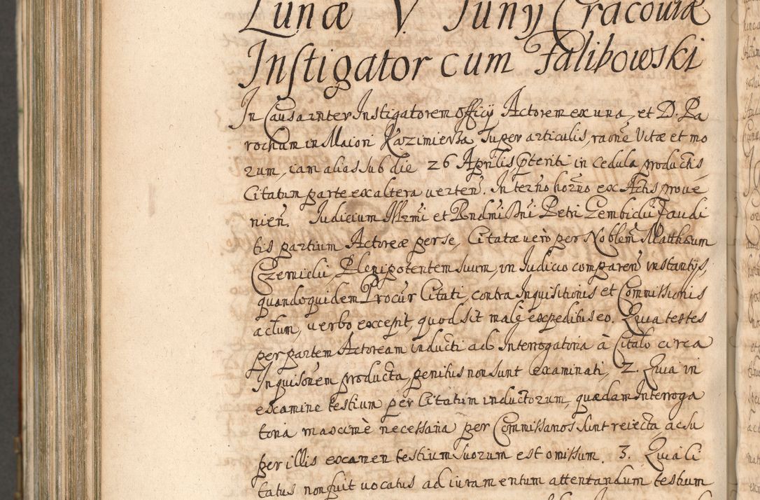 Zdjęcie nr 1233 dla obiektu archiwalnego: Acta actorum, decretorum, sententiarum, erectionum, confirmationum, institutionum, resignationum, constitutionum, provisionum, quietationum, submissionum, protestationum, substitutionum R. D. Petri Gembicki, episcopi Cracoviensis, ducis Severiae in a. D. 1650 et 1651 acticatorum. Volumen V