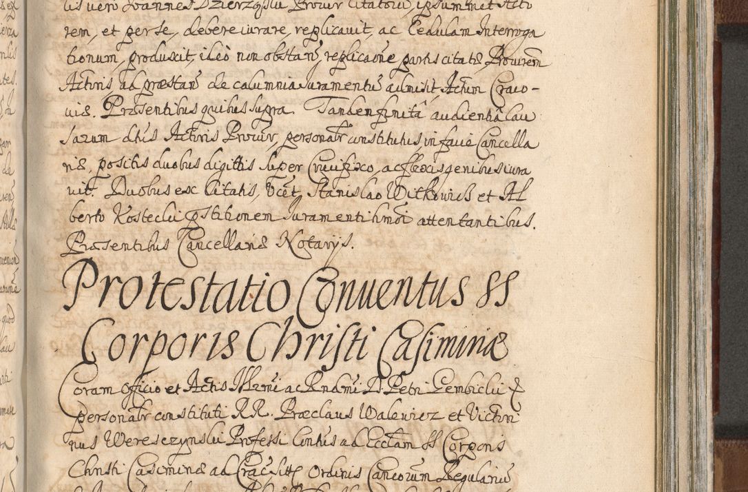 Zdjęcie nr 1228 dla obiektu archiwalnego: Acta actorum, decretorum, sententiarum, erectionum, confirmationum, institutionum, resignationum, constitutionum, provisionum, quietationum, submissionum, protestationum, substitutionum R. D. Petri Gembicki, episcopi Cracoviensis, ducis Severiae in a. D. 1650 et 1651 acticatorum. Volumen V