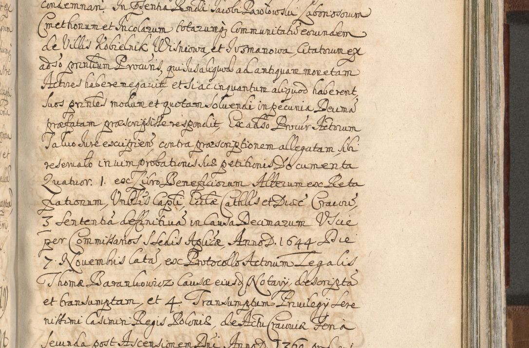 Zdjęcie nr 1226 dla obiektu archiwalnego: Acta actorum, decretorum, sententiarum, erectionum, confirmationum, institutionum, resignationum, constitutionum, provisionum, quietationum, submissionum, protestationum, substitutionum R. D. Petri Gembicki, episcopi Cracoviensis, ducis Severiae in a. D. 1650 et 1651 acticatorum. Volumen V