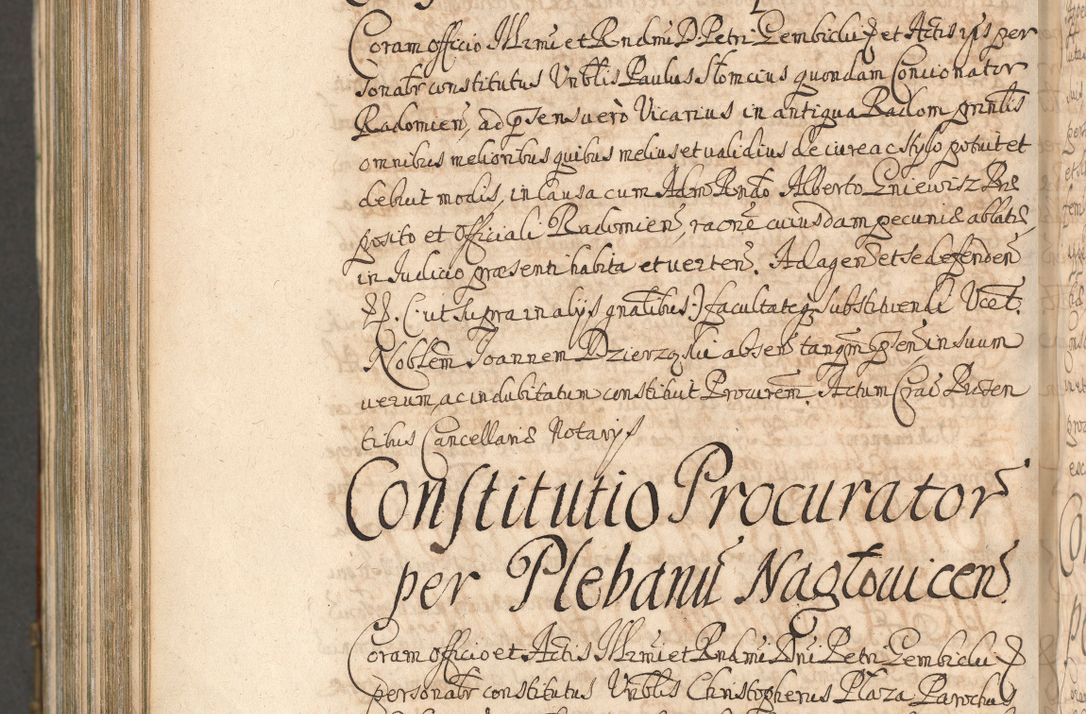 Zdjęcie nr 1221 dla obiektu archiwalnego: Acta actorum, decretorum, sententiarum, erectionum, confirmationum, institutionum, resignationum, constitutionum, provisionum, quietationum, submissionum, protestationum, substitutionum R. D. Petri Gembicki, episcopi Cracoviensis, ducis Severiae in a. D. 1650 et 1651 acticatorum. Volumen V