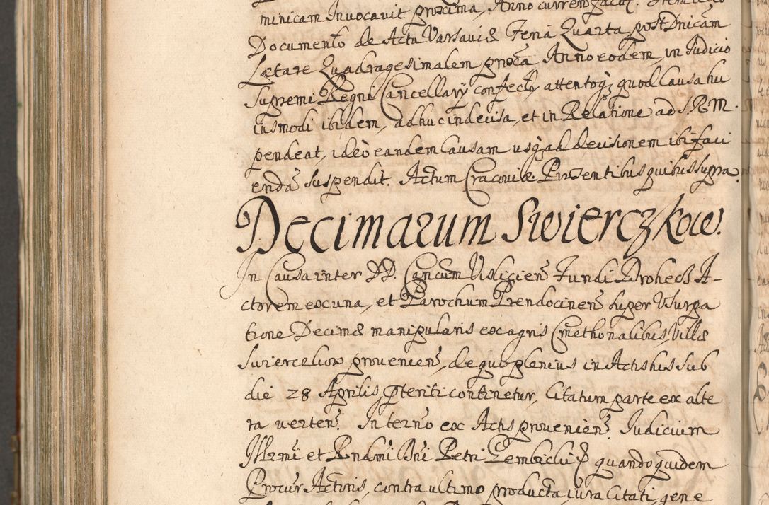 Zdjęcie nr 1217 dla obiektu archiwalnego: Acta actorum, decretorum, sententiarum, erectionum, confirmationum, institutionum, resignationum, constitutionum, provisionum, quietationum, submissionum, protestationum, substitutionum R. D. Petri Gembicki, episcopi Cracoviensis, ducis Severiae in a. D. 1650 et 1651 acticatorum. Volumen V
