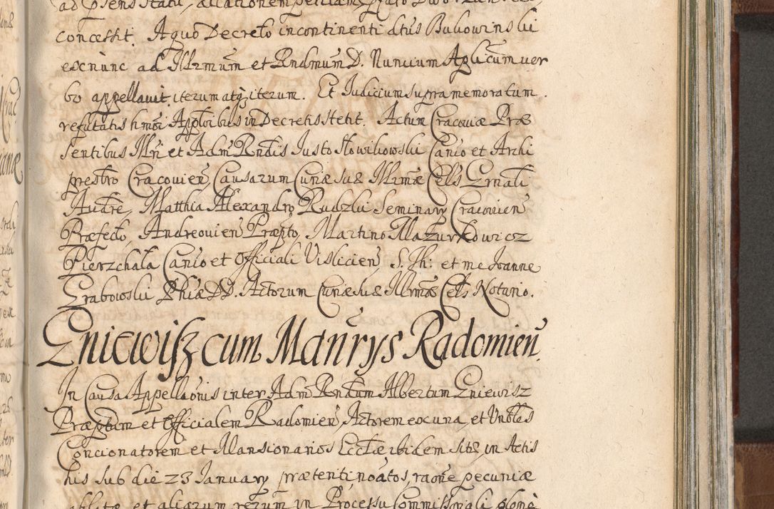Zdjęcie nr 1216 dla obiektu archiwalnego: Acta actorum, decretorum, sententiarum, erectionum, confirmationum, institutionum, resignationum, constitutionum, provisionum, quietationum, submissionum, protestationum, substitutionum R. D. Petri Gembicki, episcopi Cracoviensis, ducis Severiae in a. D. 1650 et 1651 acticatorum. Volumen V