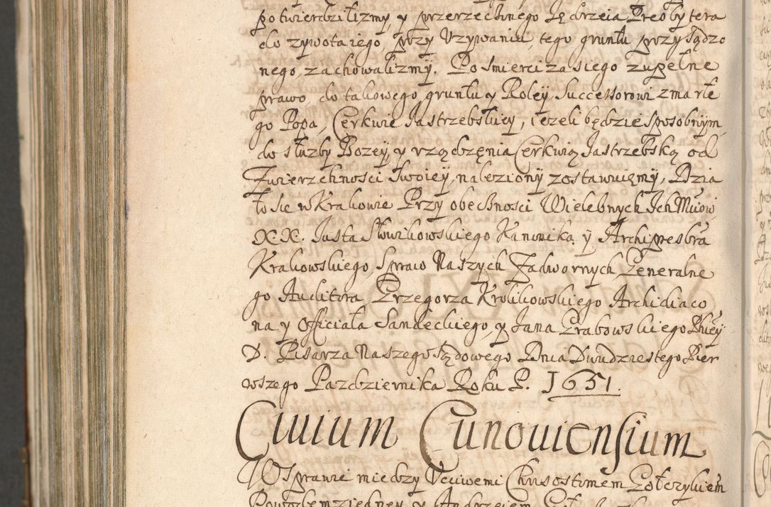 Zdjęcie nr 1594 dla obiektu archiwalnego: Acta actorum, decretorum, sententiarum, erectionum, confirmationum, institutionum, resignationum, constitutionum, provisionum, quietationum, submissionum, protestationum, substitutionum R. D. Petri Gembicki, episcopi Cracoviensis, ducis Severiae in a. D. 1650 et 1651 acticatorum. Volumen V