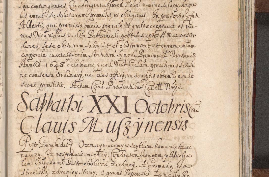 Zdjęcie nr 1593 dla obiektu archiwalnego: Acta actorum, decretorum, sententiarum, erectionum, confirmationum, institutionum, resignationum, constitutionum, provisionum, quietationum, submissionum, protestationum, substitutionum R. D. Petri Gembicki, episcopi Cracoviensis, ducis Severiae in a. D. 1650 et 1651 acticatorum. Volumen V