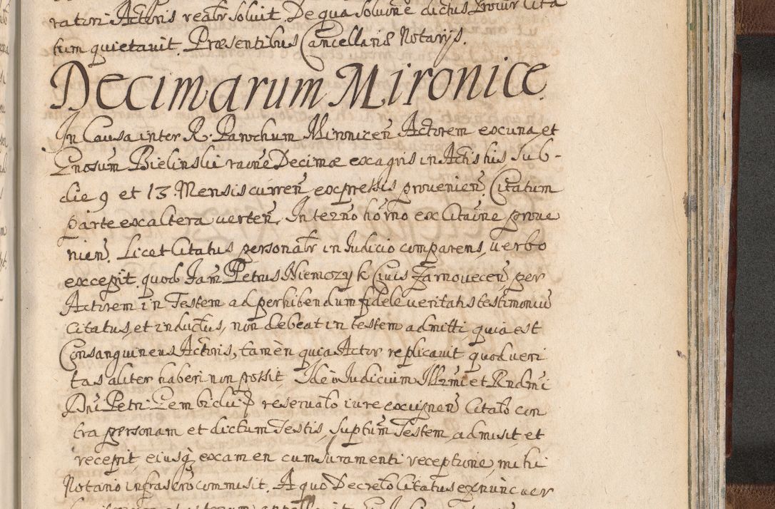 Zdjęcie nr 1589 dla obiektu archiwalnego: Acta actorum, decretorum, sententiarum, erectionum, confirmationum, institutionum, resignationum, constitutionum, provisionum, quietationum, submissionum, protestationum, substitutionum R. D. Petri Gembicki, episcopi Cracoviensis, ducis Severiae in a. D. 1650 et 1651 acticatorum. Volumen V