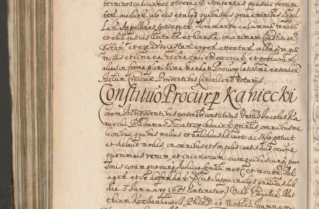 Zdjęcie nr 1584 dla obiektu archiwalnego: Acta actorum, decretorum, sententiarum, erectionum, confirmationum, institutionum, resignationum, constitutionum, provisionum, quietationum, submissionum, protestationum, substitutionum R. D. Petri Gembicki, episcopi Cracoviensis, ducis Severiae in a. D. 1650 et 1651 acticatorum. Volumen V