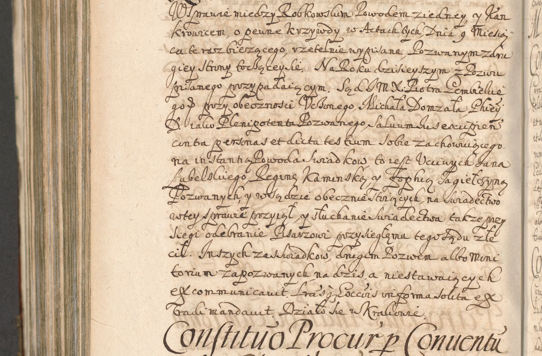Zdjęcie nr 1582 dla obiektu archiwalnego: Acta actorum, decretorum, sententiarum, erectionum, confirmationum, institutionum, resignationum, constitutionum, provisionum, quietationum, submissionum, protestationum, substitutionum R. D. Petri Gembicki, episcopi Cracoviensis, ducis Severiae in a. D. 1650 et 1651 acticatorum. Volumen V