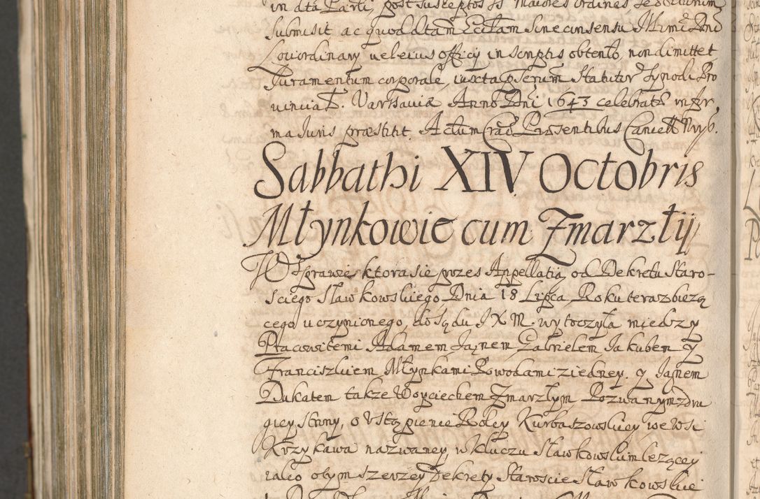 Zdjęcie nr 1578 dla obiektu archiwalnego: Acta actorum, decretorum, sententiarum, erectionum, confirmationum, institutionum, resignationum, constitutionum, provisionum, quietationum, submissionum, protestationum, substitutionum R. D. Petri Gembicki, episcopi Cracoviensis, ducis Severiae in a. D. 1650 et 1651 acticatorum. Volumen V