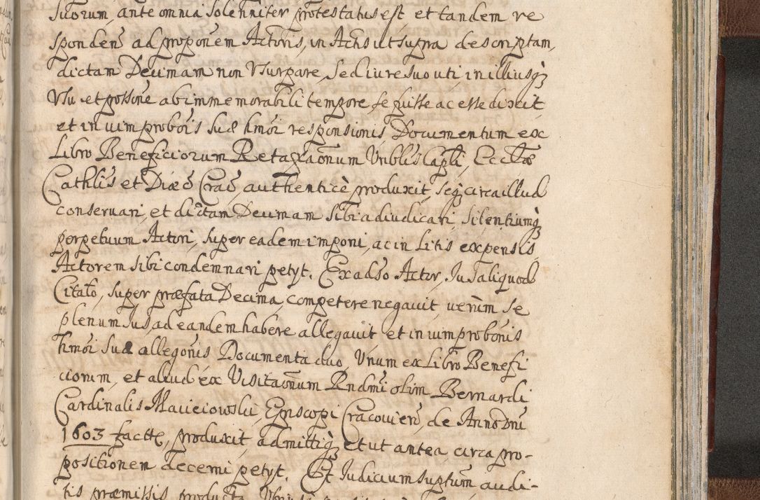 Zdjęcie nr 1573 dla obiektu archiwalnego: Acta actorum, decretorum, sententiarum, erectionum, confirmationum, institutionum, resignationum, constitutionum, provisionum, quietationum, submissionum, protestationum, substitutionum R. D. Petri Gembicki, episcopi Cracoviensis, ducis Severiae in a. D. 1650 et 1651 acticatorum. Volumen V