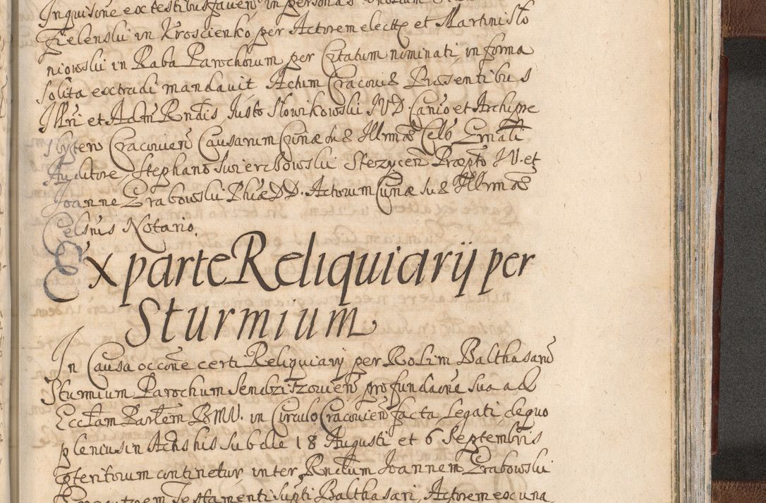 Zdjęcie nr 1571 dla obiektu archiwalnego: Acta actorum, decretorum, sententiarum, erectionum, confirmationum, institutionum, resignationum, constitutionum, provisionum, quietationum, submissionum, protestationum, substitutionum R. D. Petri Gembicki, episcopi Cracoviensis, ducis Severiae in a. D. 1650 et 1651 acticatorum. Volumen V