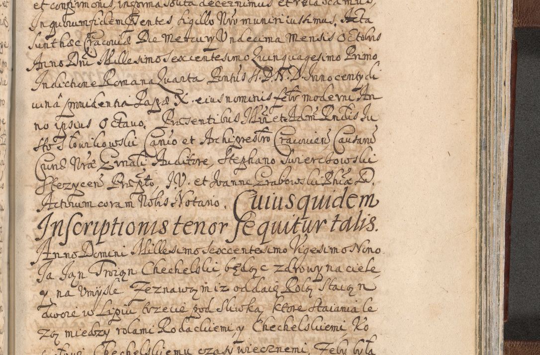 Zdjęcie nr 1569 dla obiektu archiwalnego: Acta actorum, decretorum, sententiarum, erectionum, confirmationum, institutionum, resignationum, constitutionum, provisionum, quietationum, submissionum, protestationum, substitutionum R. D. Petri Gembicki, episcopi Cracoviensis, ducis Severiae in a. D. 1650 et 1651 acticatorum. Volumen V